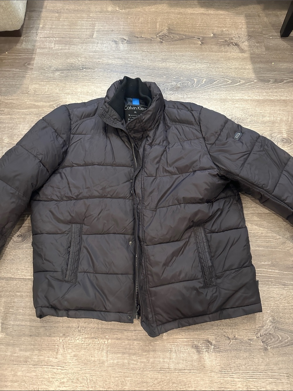 Calvin Klein Men’s Brown Quilted Puffer Jacket
